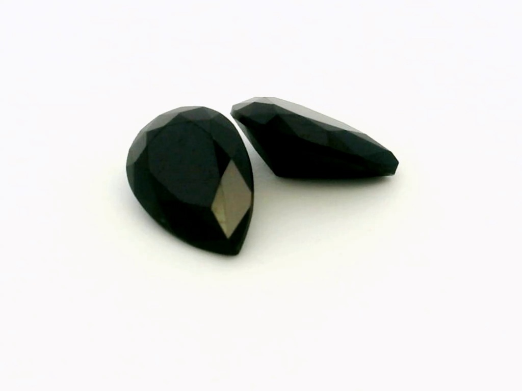 [LKPB1208] Black Spinel 12x8mm Pear Shape