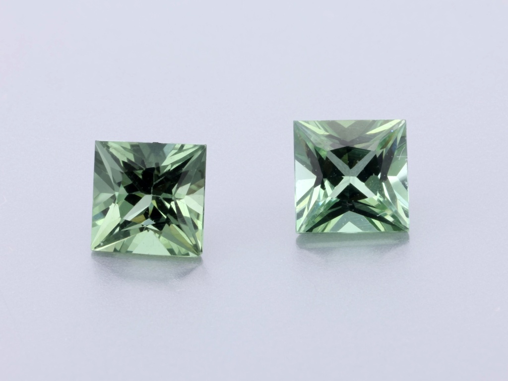 [UMQP0350] Green Tourmaline 3.50mm Princess Cut
