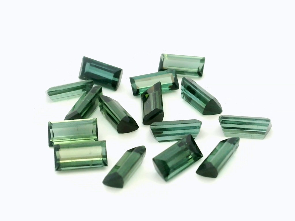 [UGBS0603A] Blue Green Tourmaline 6x3mm Baguette