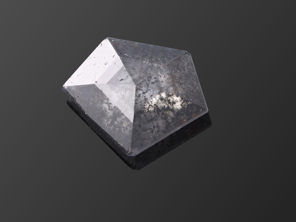 Salt & Pepper Diamond 5.5x4.5mm Fancy Pentagon Rose Cut