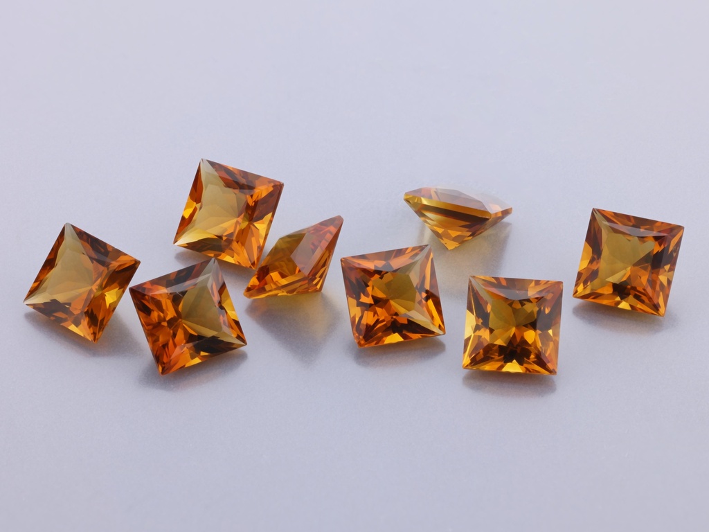 [QCQP0600A] Citrine 6.00mm Princess Cut Madeira