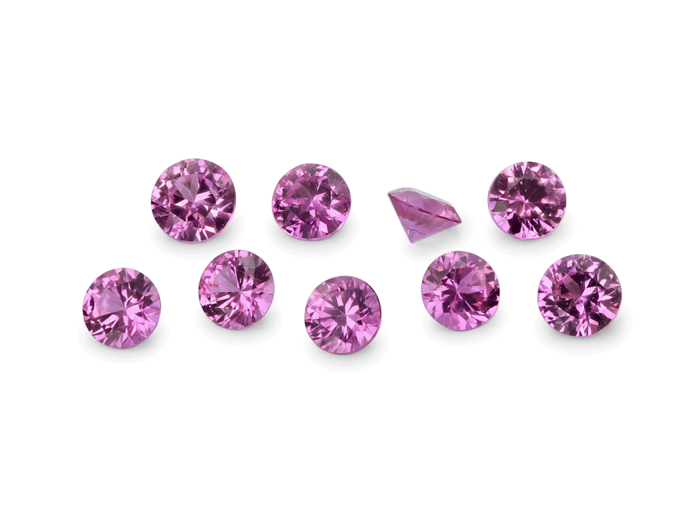 Pink Sapphire 3.00mm Round Dark