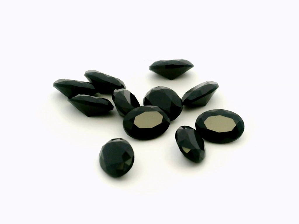[LKVB0705] Black Spinel 7x5mm Oval
