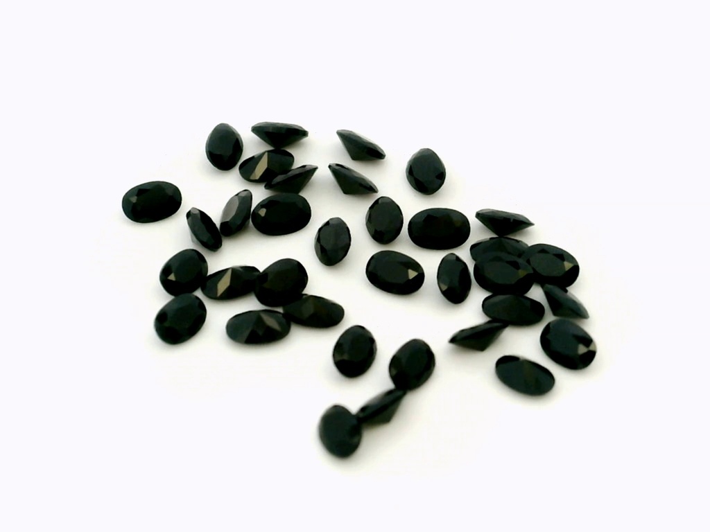 [LKVB0302] Black Spinel 3x2mm Oval