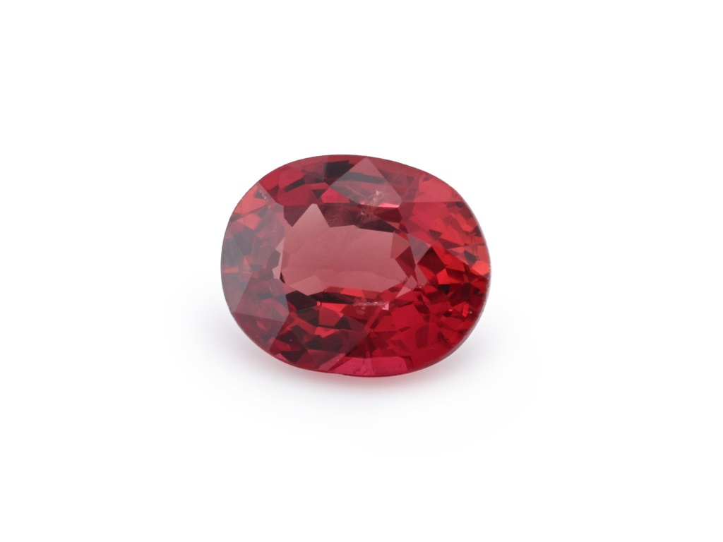Beryllium Treated Sapphire 5.1x4.15mm Oval Orange Red