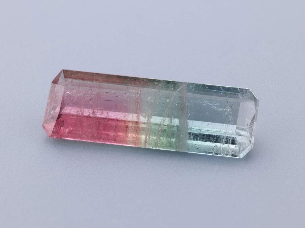 [UMOS2518X1] Bi Colour Tourmaline 23x8.05mm Emerald Cut