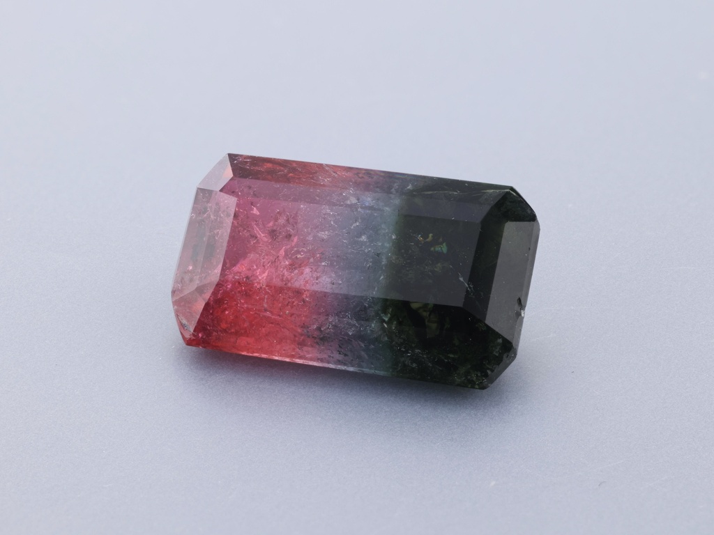 [UMOS1508X2] Tri Colour Tourmaline 15.05x8.95mm Emerald Cut