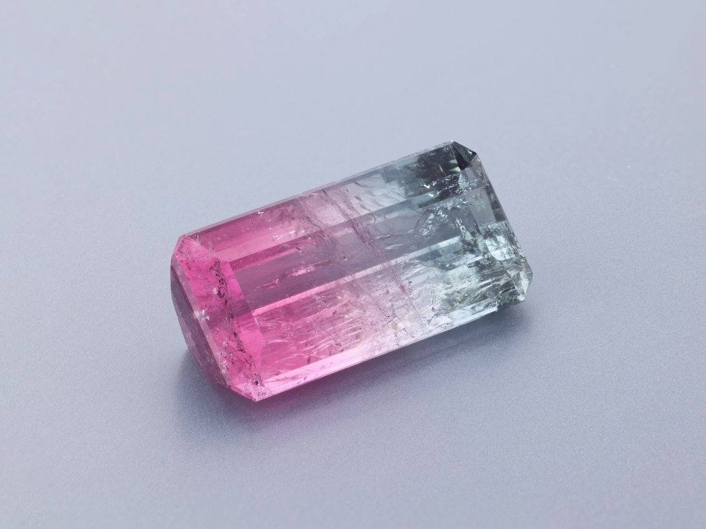 [UMOS1507X3] Watermelon Tourmaline 14.9x7.15mm Emerald Cut