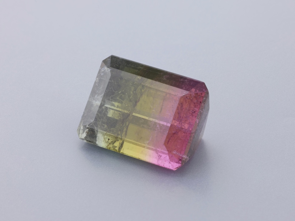 [UMOS1410X2] Tri Colour Tourmaline 13.65x10.4mm Emerald Cut