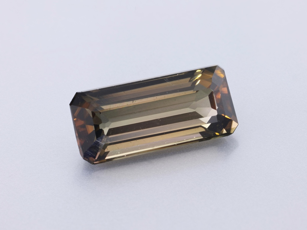 Brown Tourmaline 11.4x5.15mm Emerald Cut