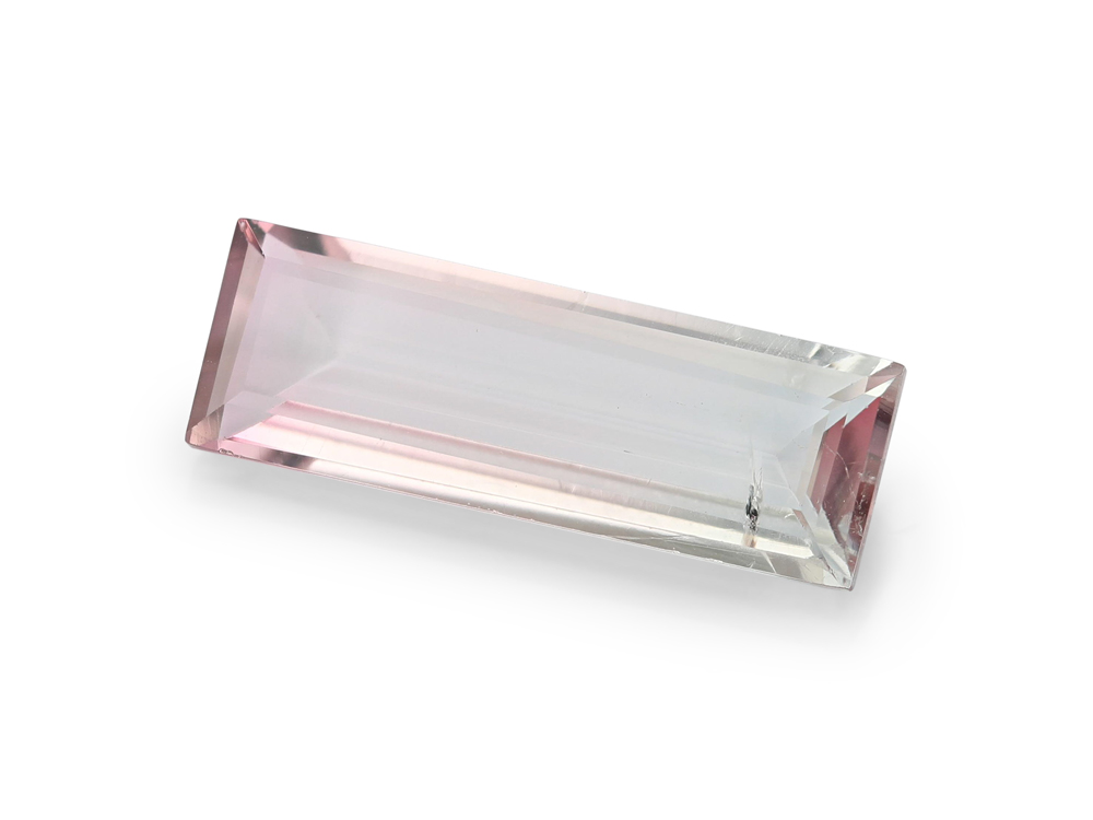 [UMBS1205X1] Pink White Tourmaline 12.4x4.3mm Baguette