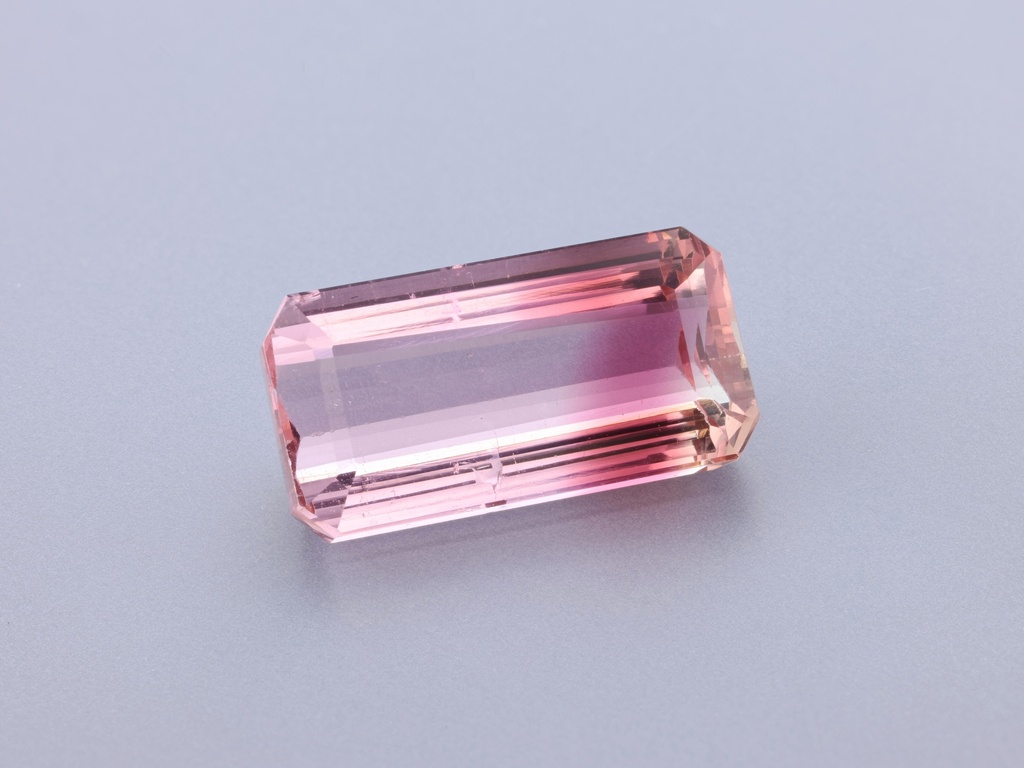 [UMOS1508X1] Bi Colour Tourmaline 15.4x8mm Emerald Cut
