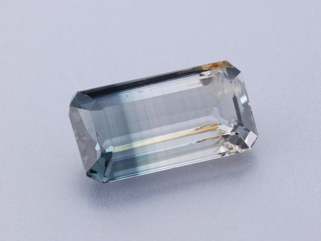 [UMOS1107X1] Bi Colour Tourmaline 11x5.9mm Emerald Cut