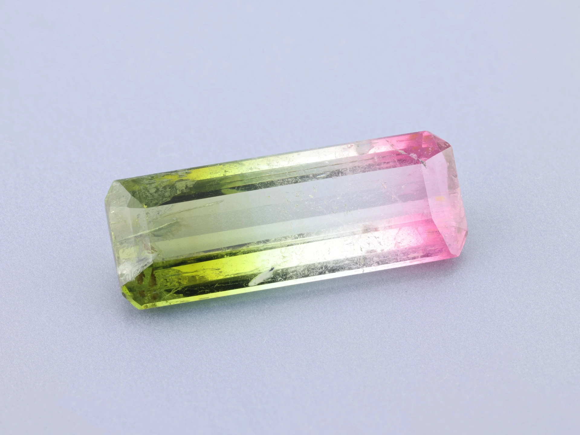 [UMOS1606X1] Watermelon Tourmaline 16.1x6.05mm Emerald Cut