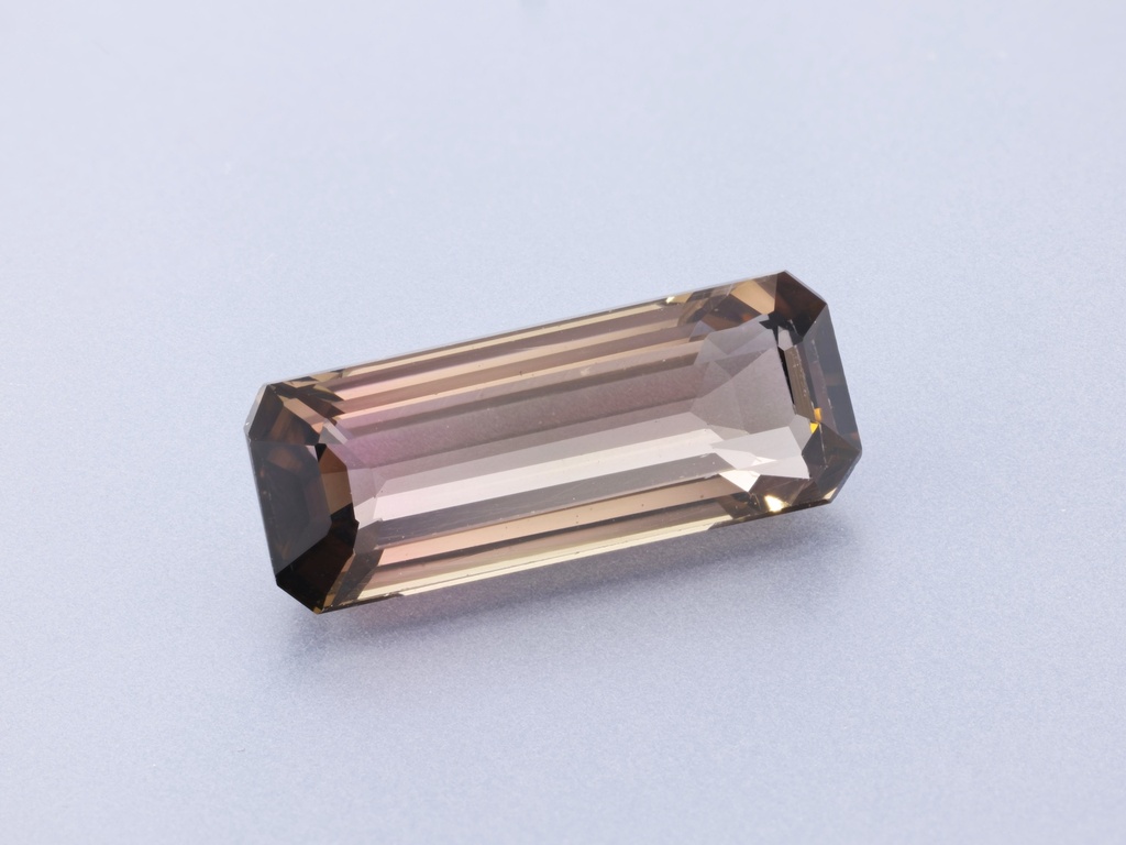 [UPOS1705X1] Pink Brown Tourmaline 16.5x6.5mm Emerald Cut