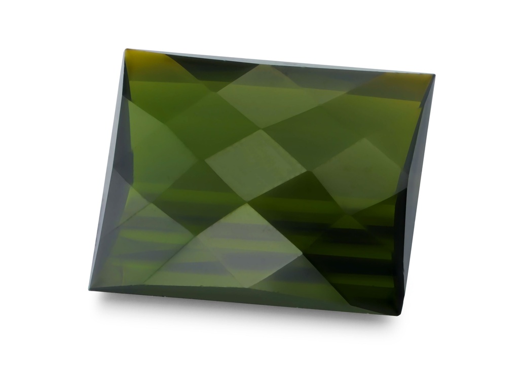 [UGBH1008X1] Green Tourmaline 9.95x7.75mm Baguette Chequerboard