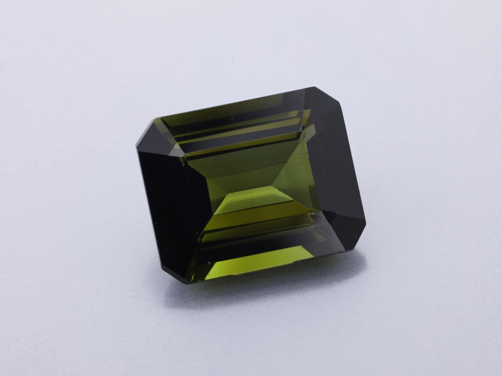 [TUJ10134] Green Tourmaline 10x8mm Emerald Cut 