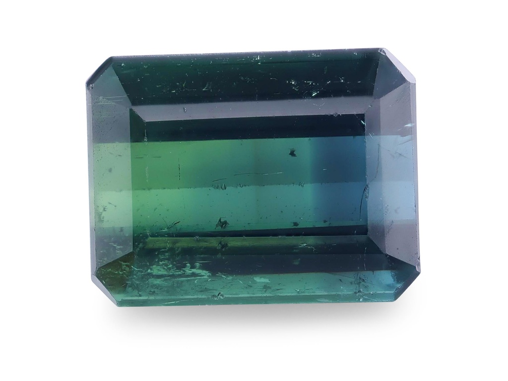 [UMOS0806X1] Teal Tourmaline 7.8x5.4mm Emerald Cut