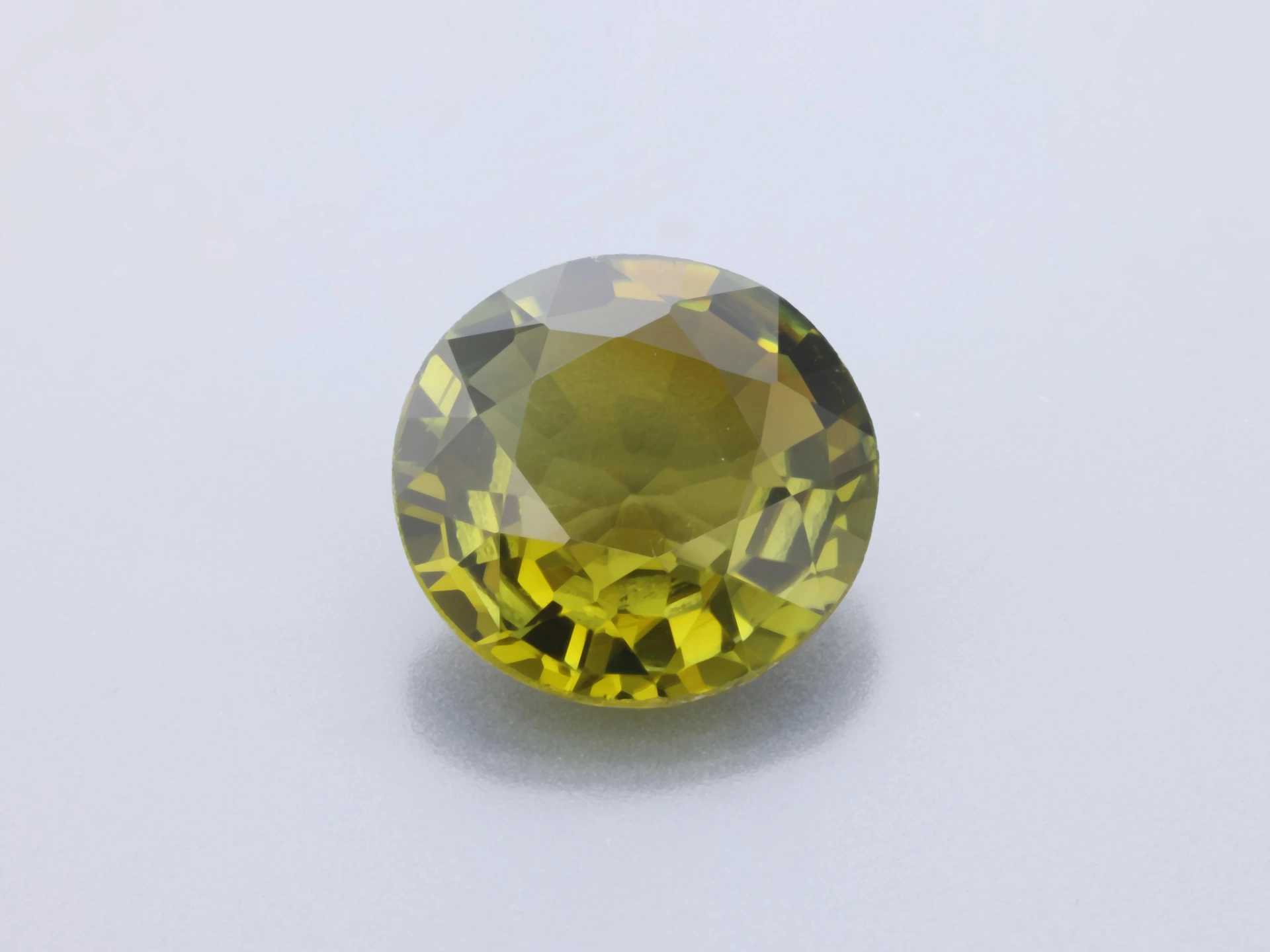 [UGRB0750X2] Tourmaline 7.40mm Round Olive Green