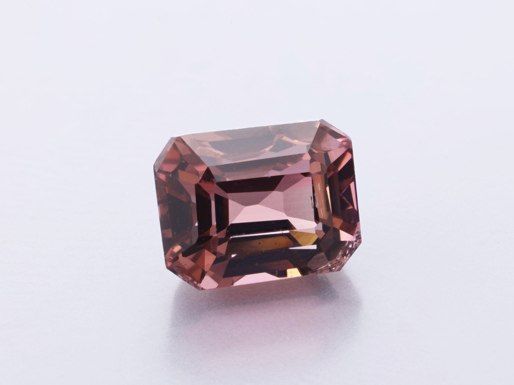 [UPOS0805X1] Pink Orange Tourmaline 7.5x6.8mm Emerald Cut
