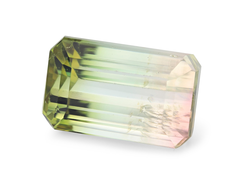 [UMOS1207X1] Watermelon Tourmaline 11.7x7.3mm Emerald Cut