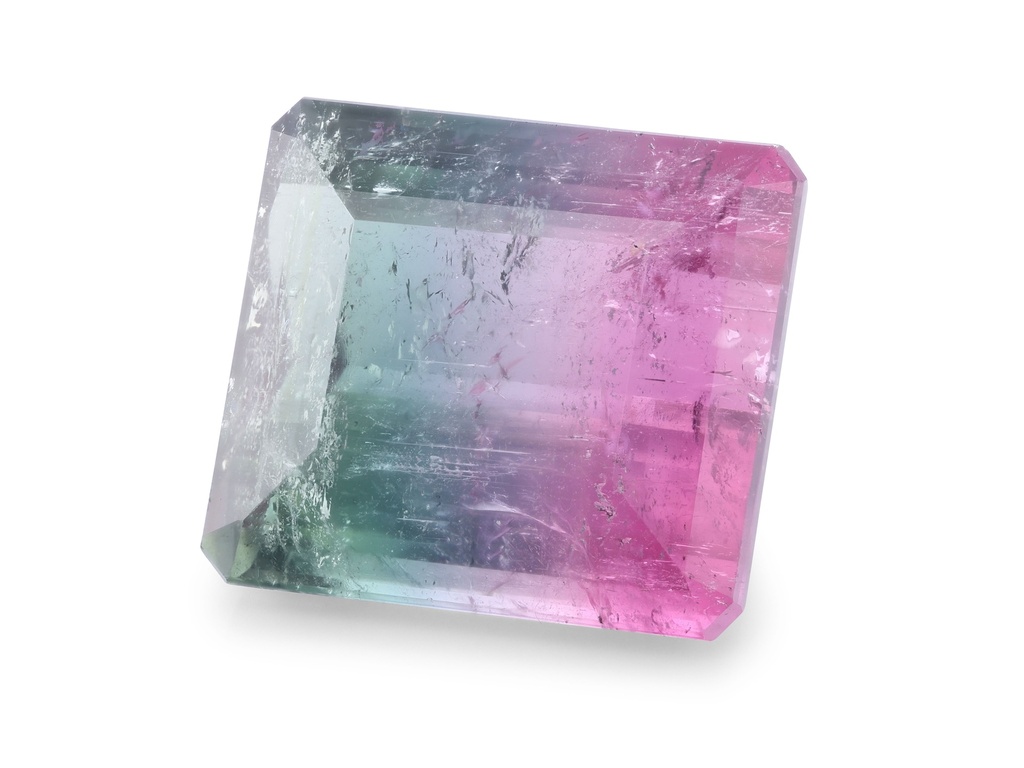 [UMOS1705X10] Multi-Colour Toumaline 16.90 × 15.00 x 9.15mm Emerald Cut