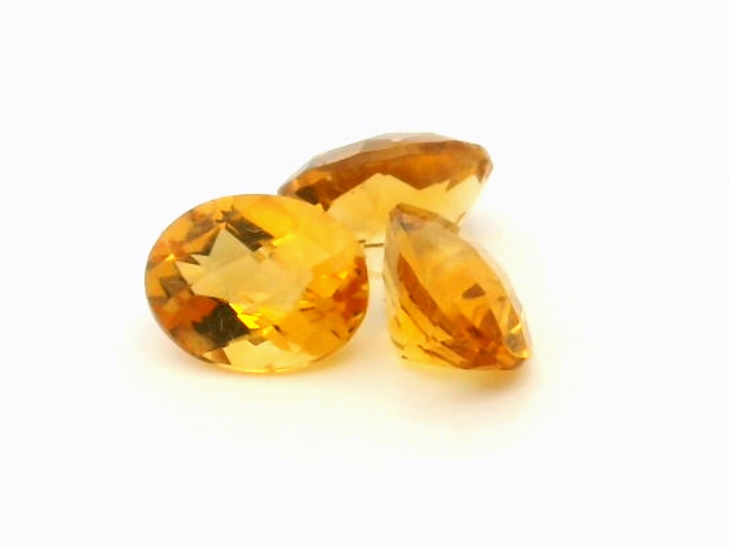 Citrine 9x7mm Oval Chequerboard