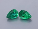 Zambian Emerald 9x6.1mm Pear Shape Pair