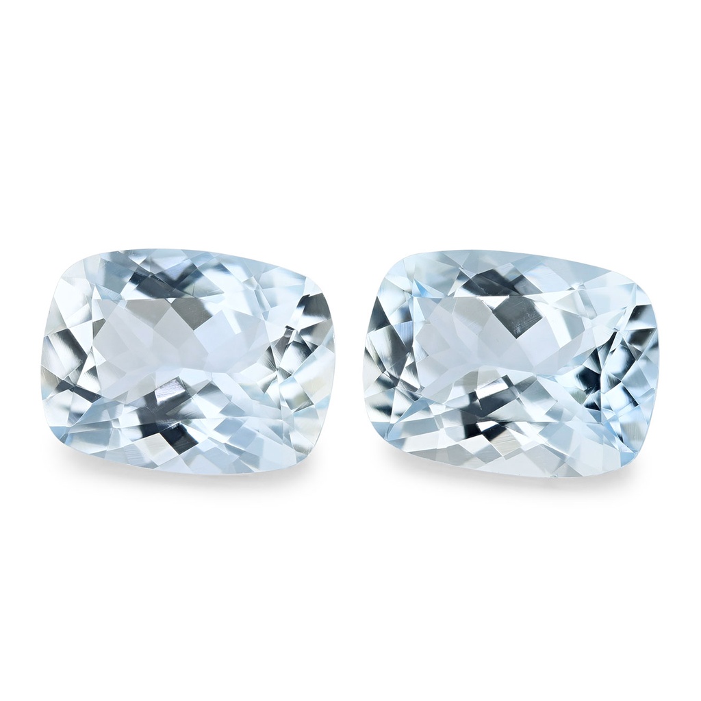 Aquamarine 11x8.5mm Cushion Pair
