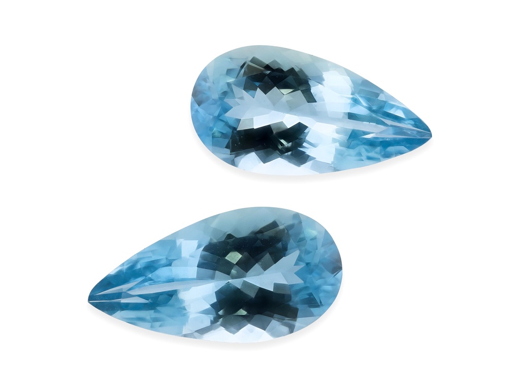 Aquamarine 16.5x8.5mm Pear Shape Pair