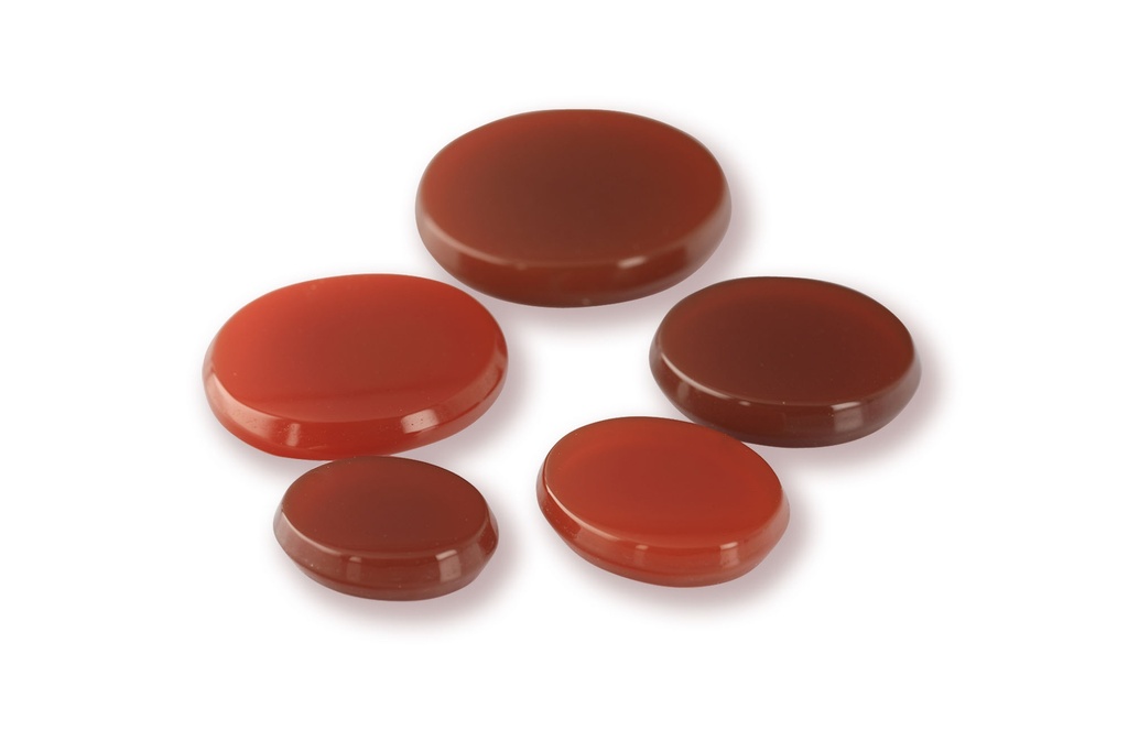 German Cut Carnelian 9x7mm Oval Buff Top 