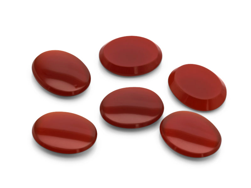German Cut Carnelian 10x8mm Oval Buff Top 