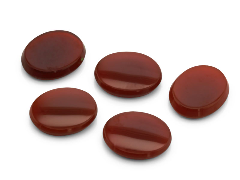 German Cut Carnelian 11x9mm Oval Buff Top 