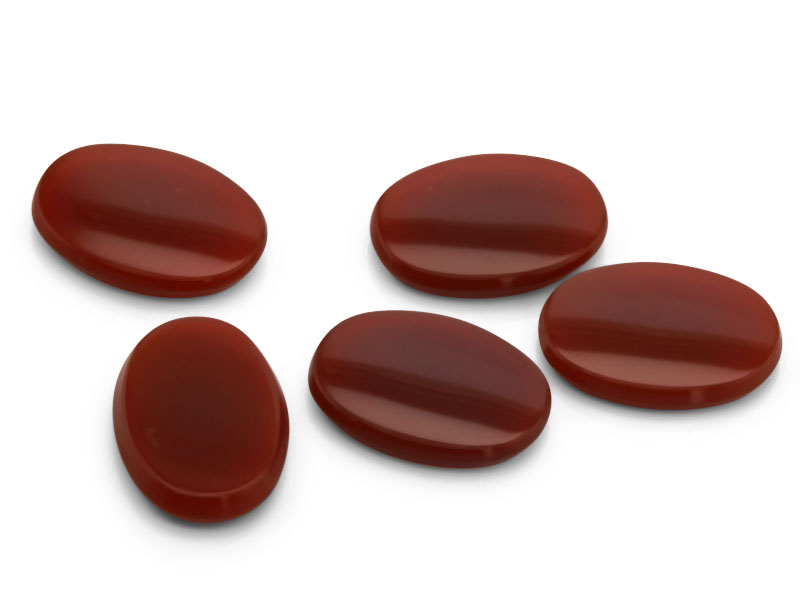 German Cut Carnelian 14x10mm Oval Buff Top 