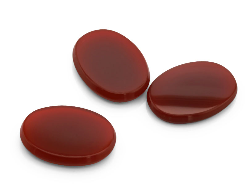 German Cut Carnelian 16x12mm Oval Buff Top 
