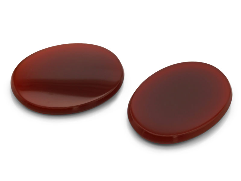 German Cut Carnelian 20x15mm Oval Buff Top 