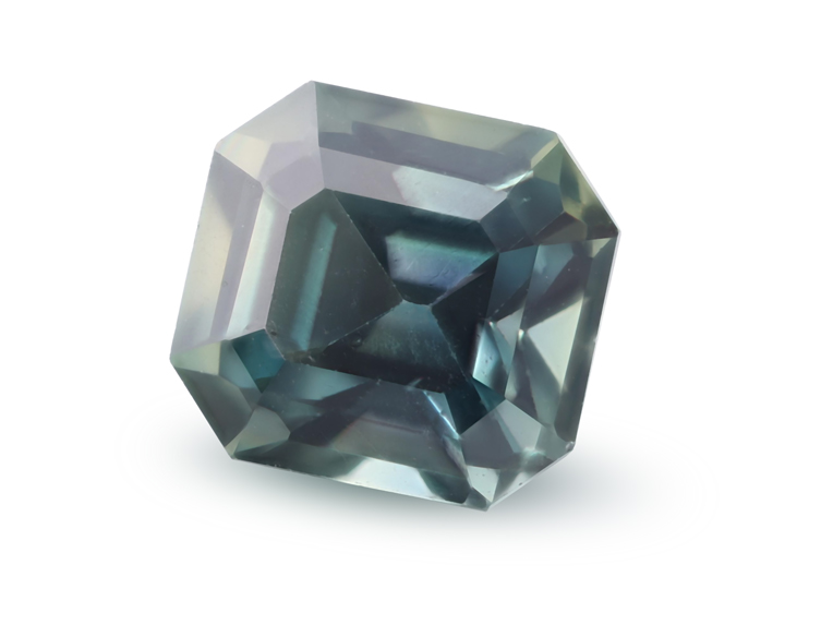[SMOS0605X4] Sapphire 5.7x5.25mm Emerald Cut Teal