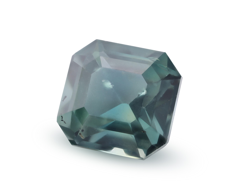 [SMOS0550X1] Sapphire 5.45x5.2mm Square Emerald Cut Teal