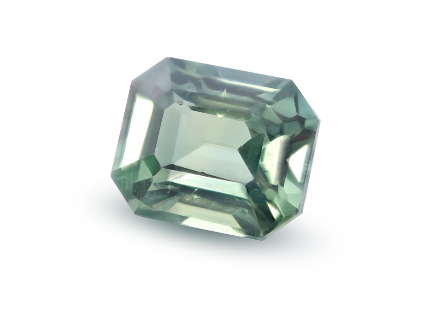 [SMOS0605X7] Sapphire 5.9x4.8mm Emerald Cut Teal