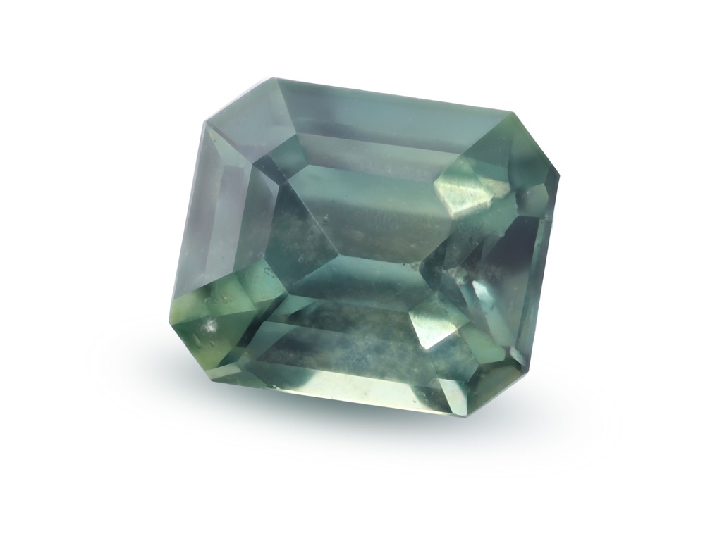 Sapphire 5.9x5mm Emerald Cut Teal