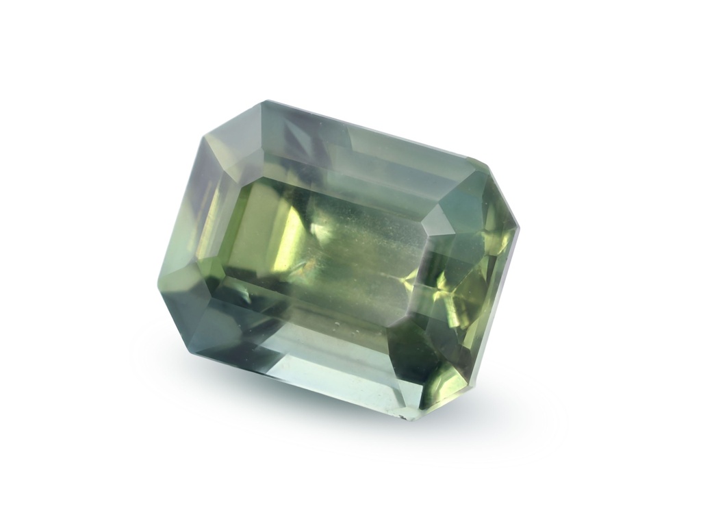Sapphire 6.25x4.8mm Emerald Cut Green