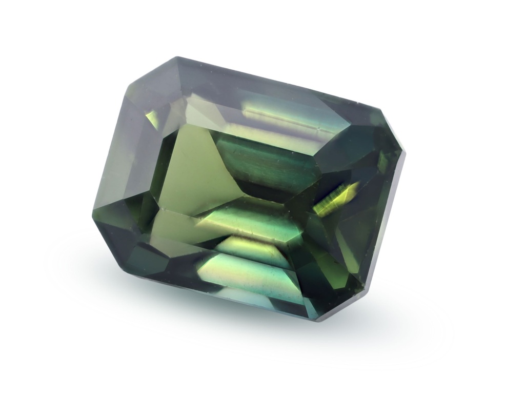 Sapphire 6.15x4.75mm Emerald Cut Teal