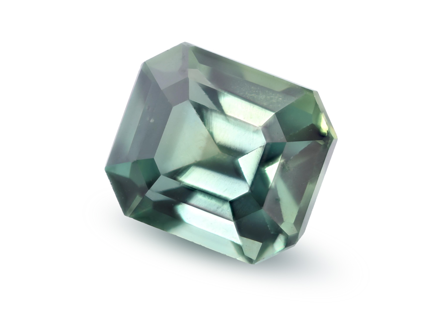 Sapphire 6.2x5.3mm Emerald Cut Teal