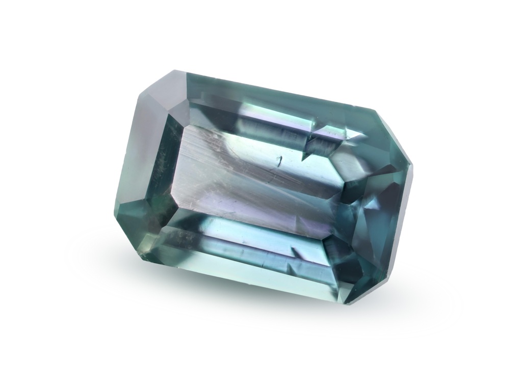 Sapphire 6.5x4.4mm Emerald Cut Teal