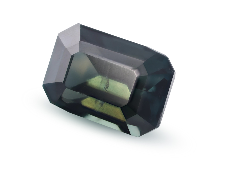[SMOS0604X2] Sapphire 6.45x4.5mm Emerald Cut Teal