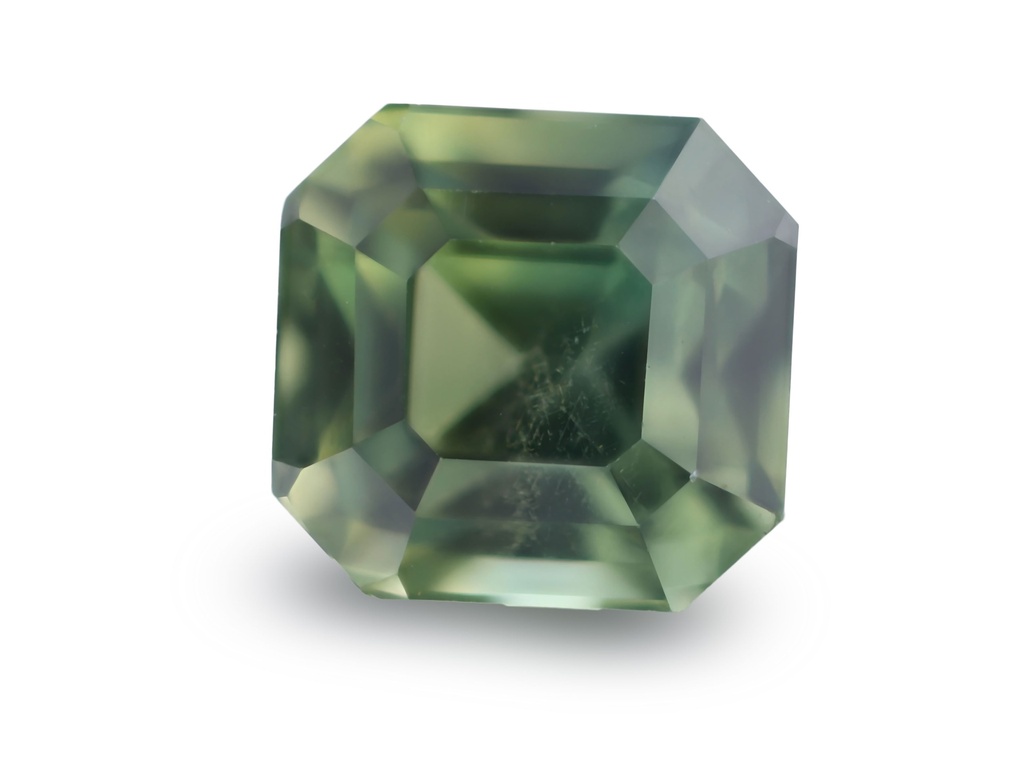 Sapphire 5.9x5.6mm Emerald Cut Green