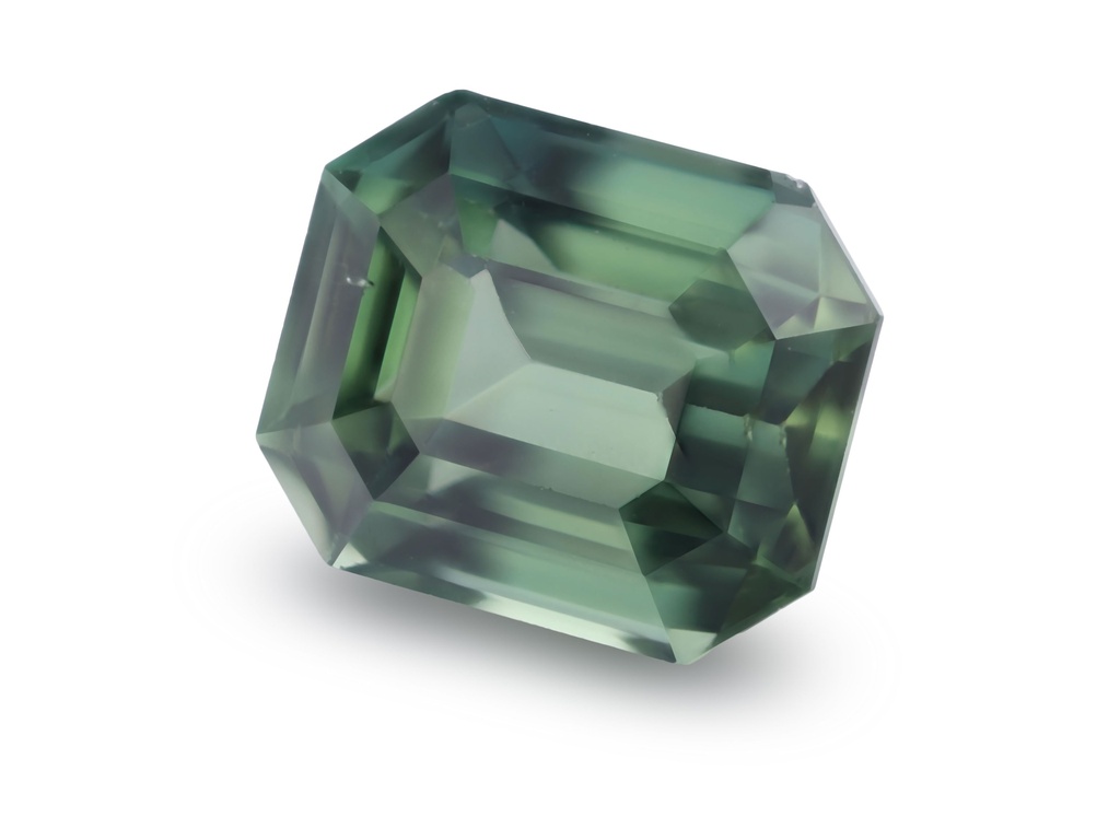 [SMOS0705X5] Sapphire 6.6x5.5mm Emerald Cut Teal