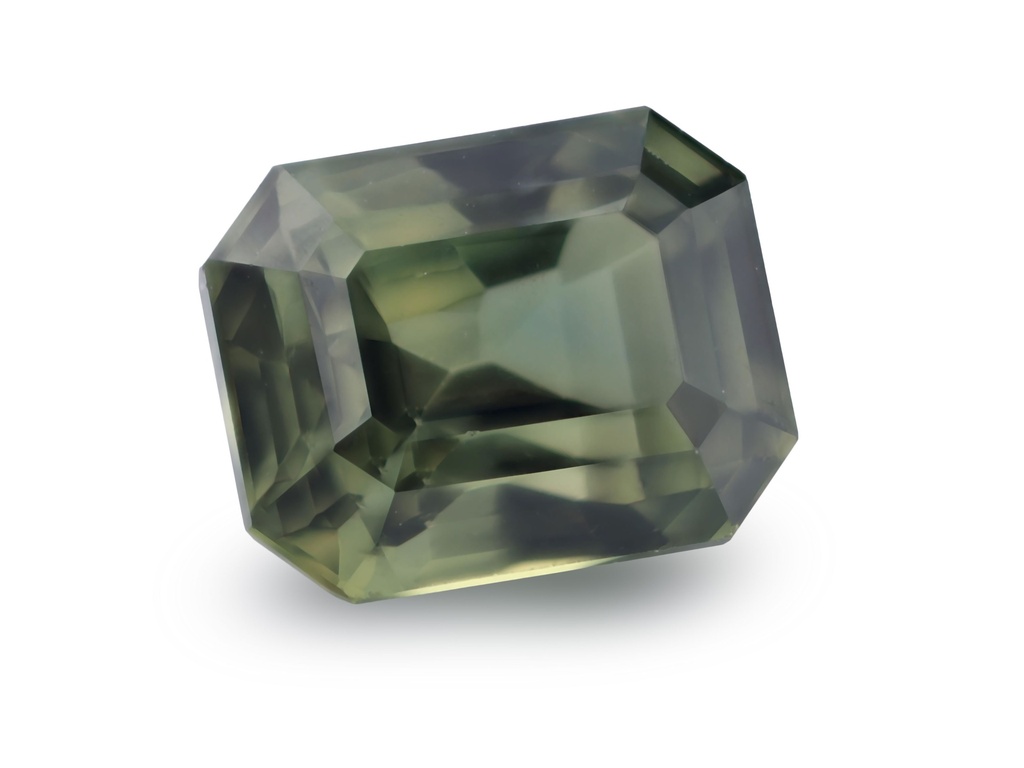 Sapphire 6.5x5.1mm Emerald Cut Green