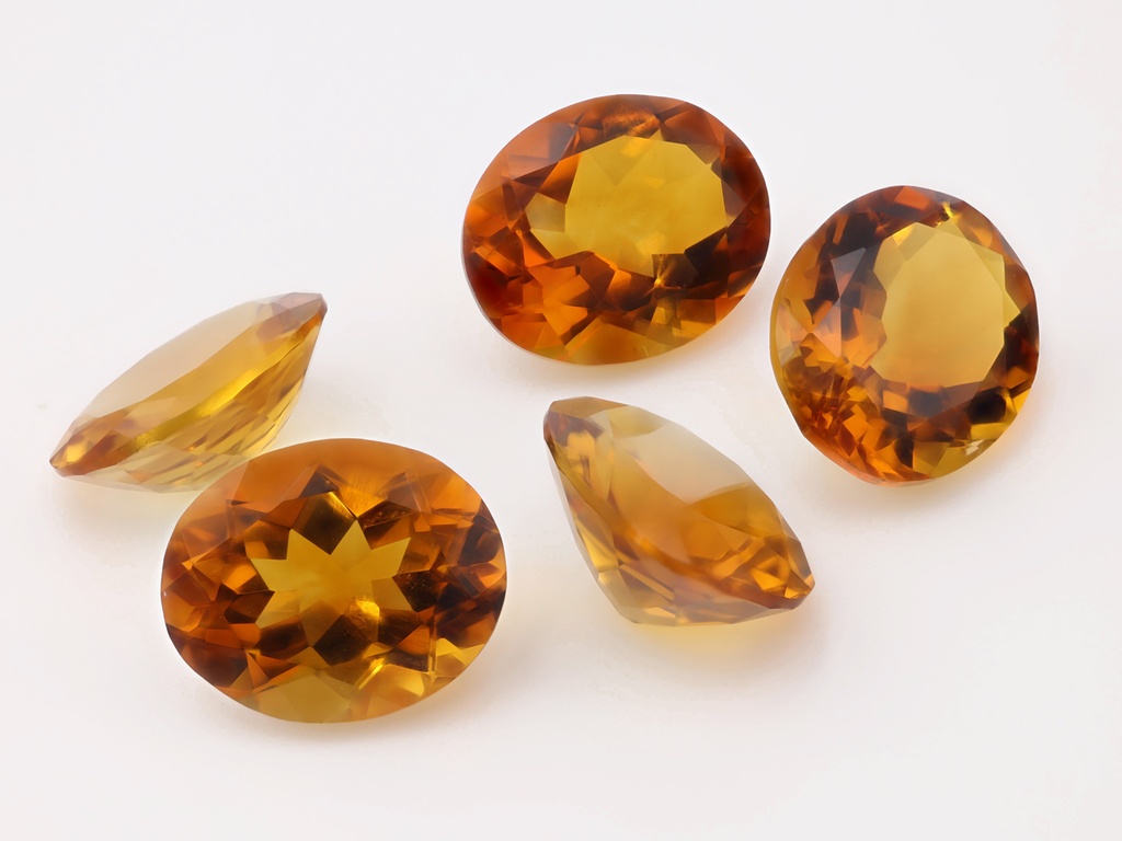 Citrine 12x10mm Oval Dark