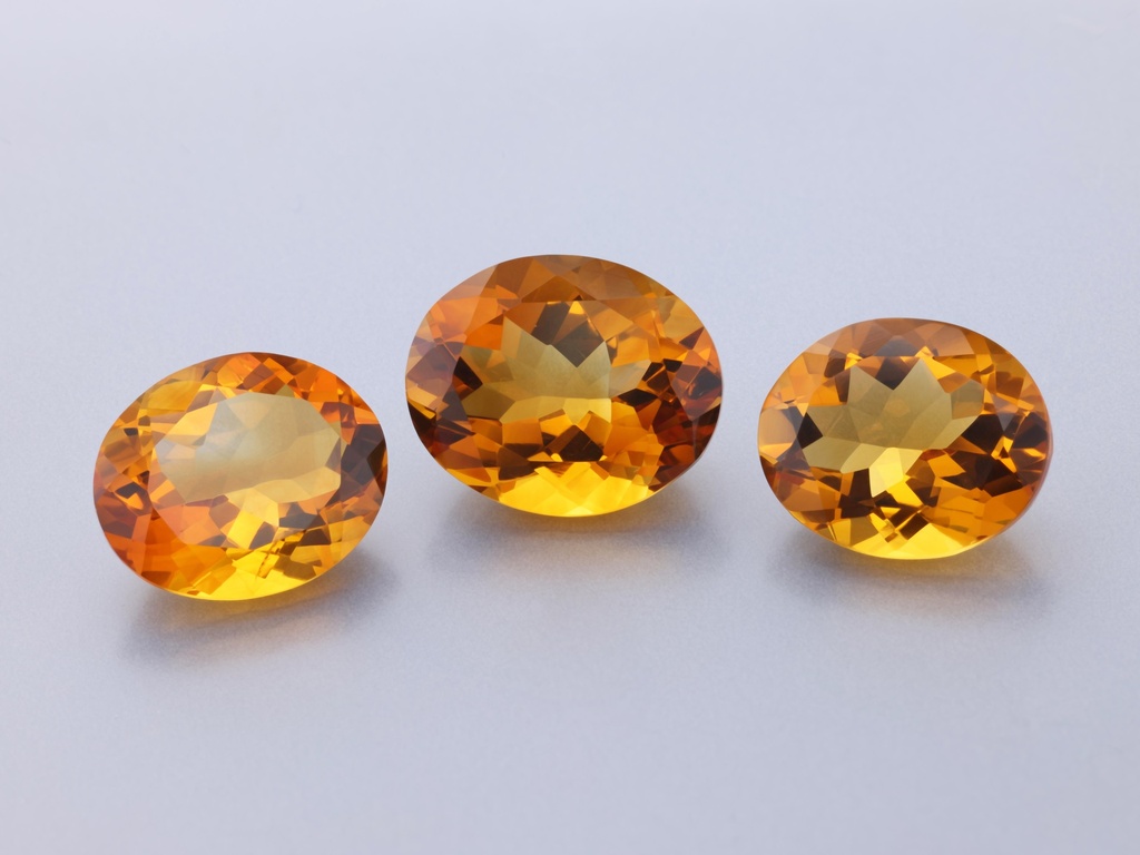[QCVB1109P1] Citrine 11x9mm Oval Dark